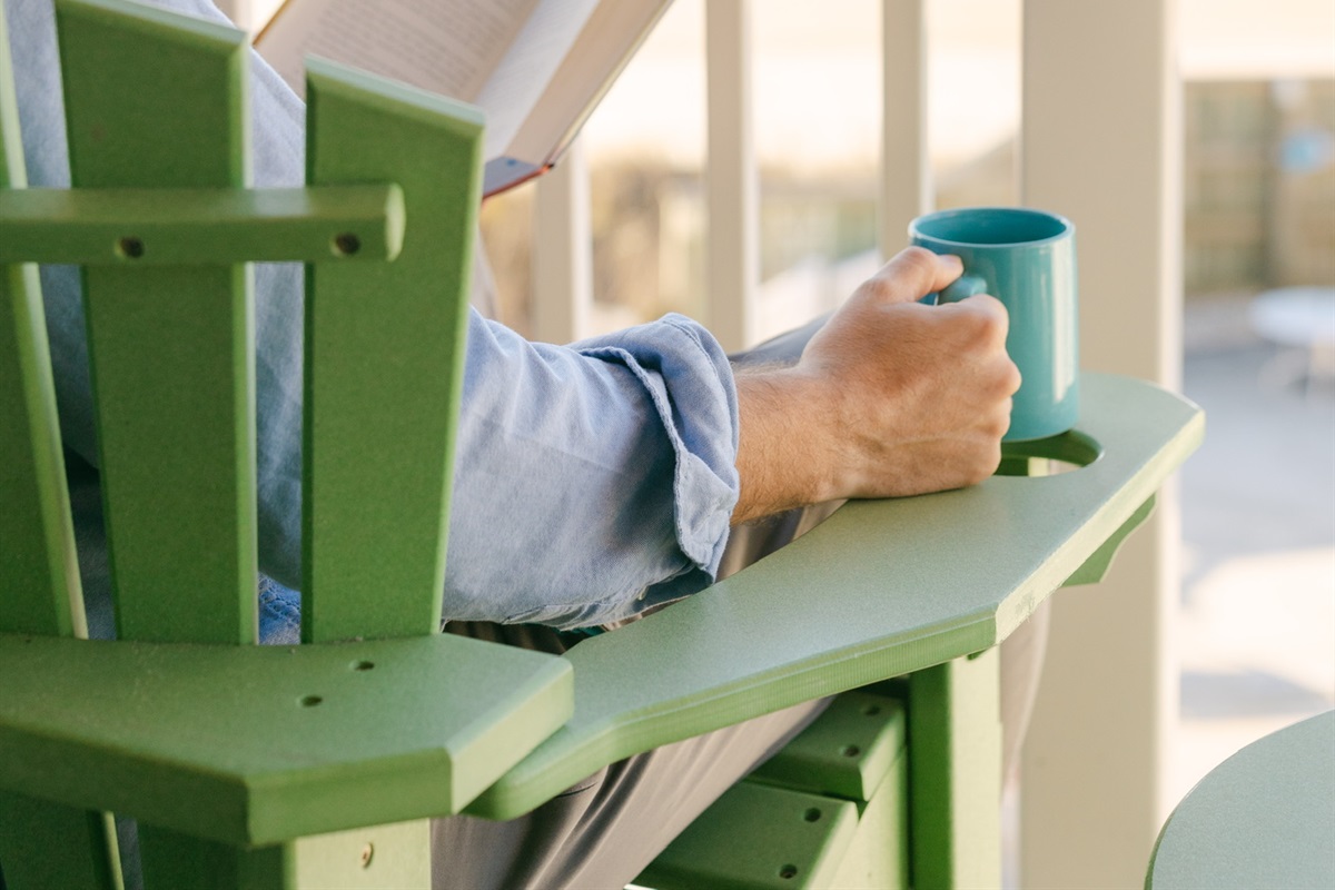 Relax on the balcony with an ocean view and a good book