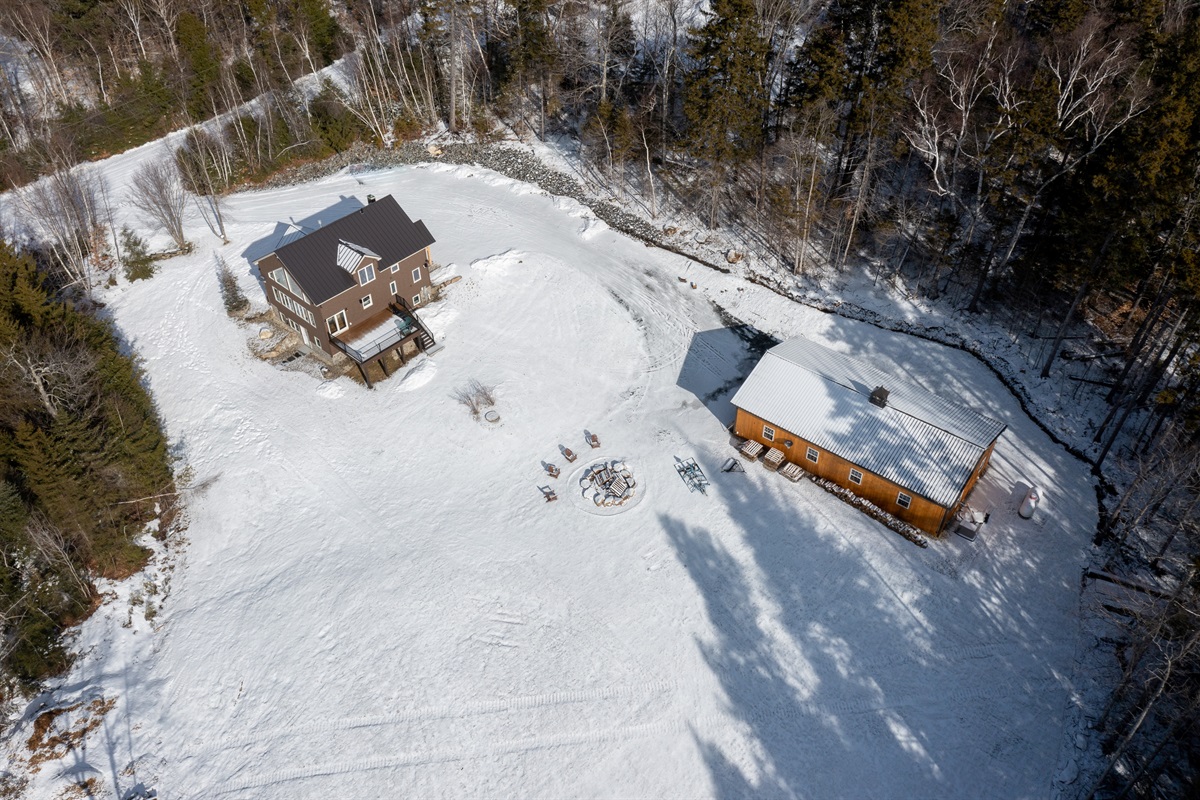 Overhead view of the 1.6 acres 