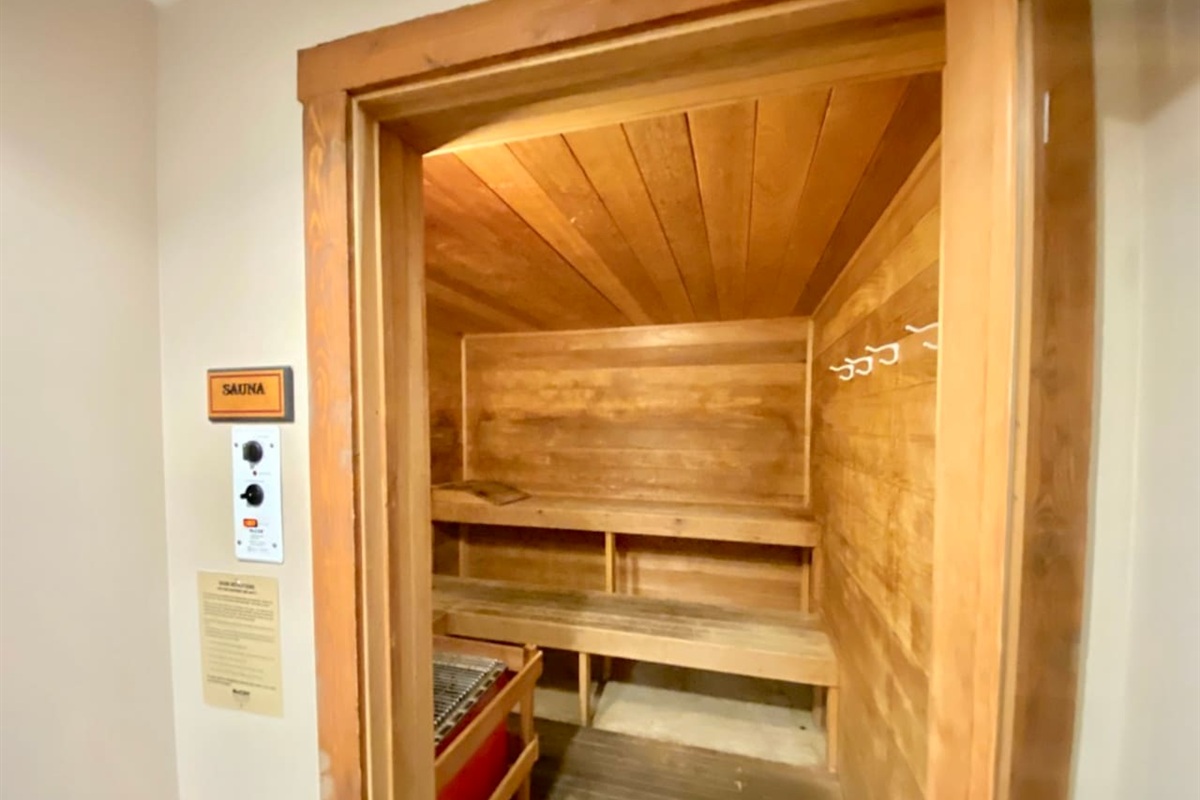 Sauna one floor up