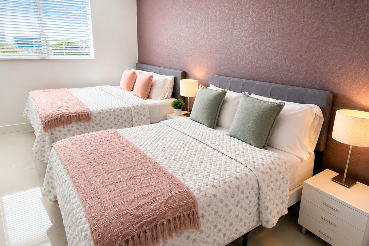 Bedroom with two comfortable queen beds - Sleeps up to 4 guest 