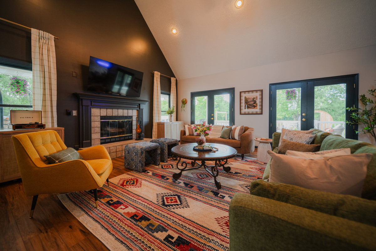 A stunning great room designed for relaxation, connection, and taking in the views.
