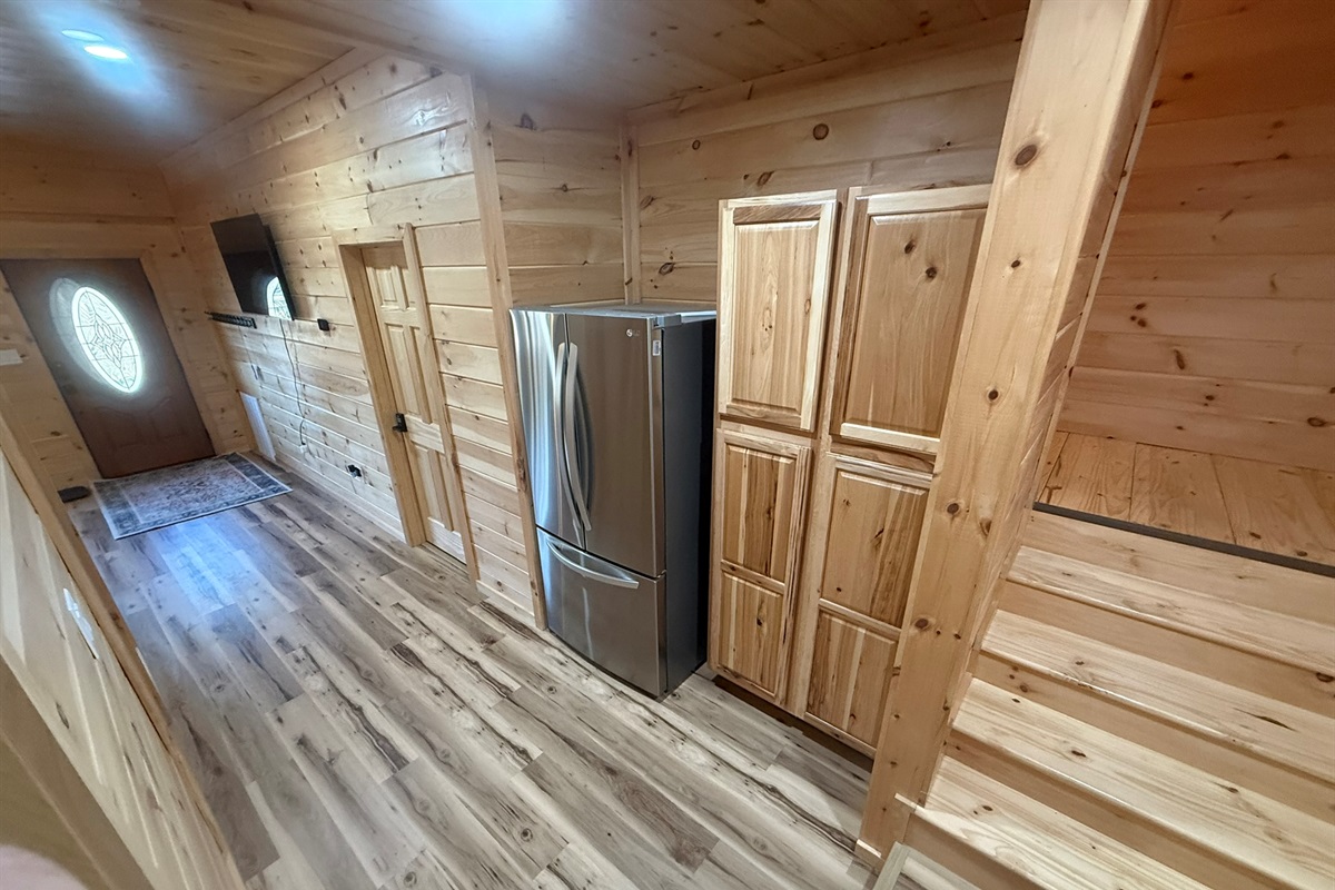 Hallway in small cabin over garage