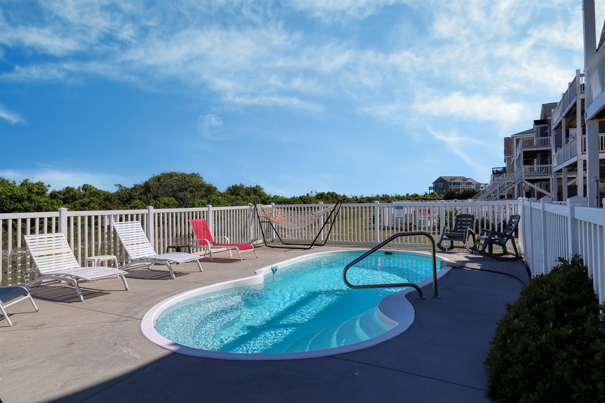 heated pool for relaxing