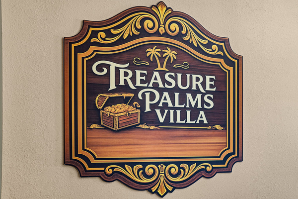 A warm coastal welcome from Treasure Palms Villa greets you the moment you step inside. Panama City Beach. 