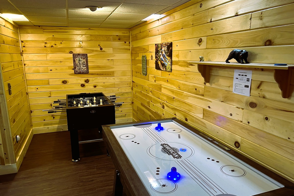 Game room - air hockey & foosball