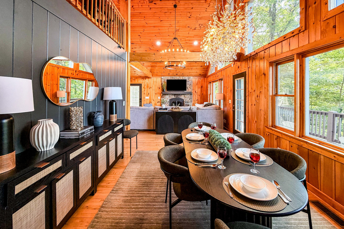 Our dining area is just off the living room