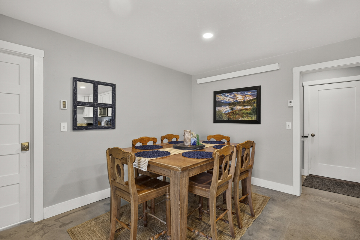 Dining table.
