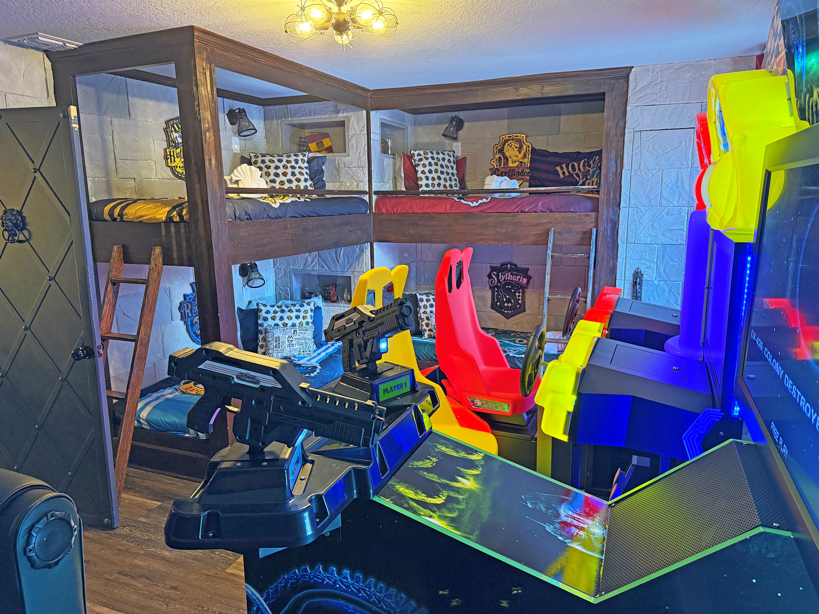 Kids Can Sleep In Their Arcade Game Room