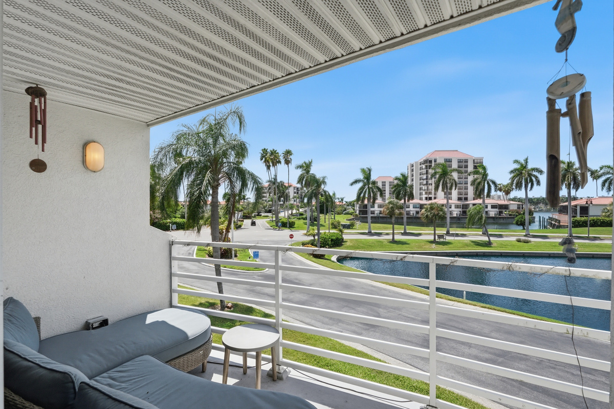 Step outside onto your private balcony and enjoy peaceful pond and waterfront views. It's the perfect spot to sip your morning coffee, relax with an evening drink, or simply take in the tranquil Florida surroundings.
