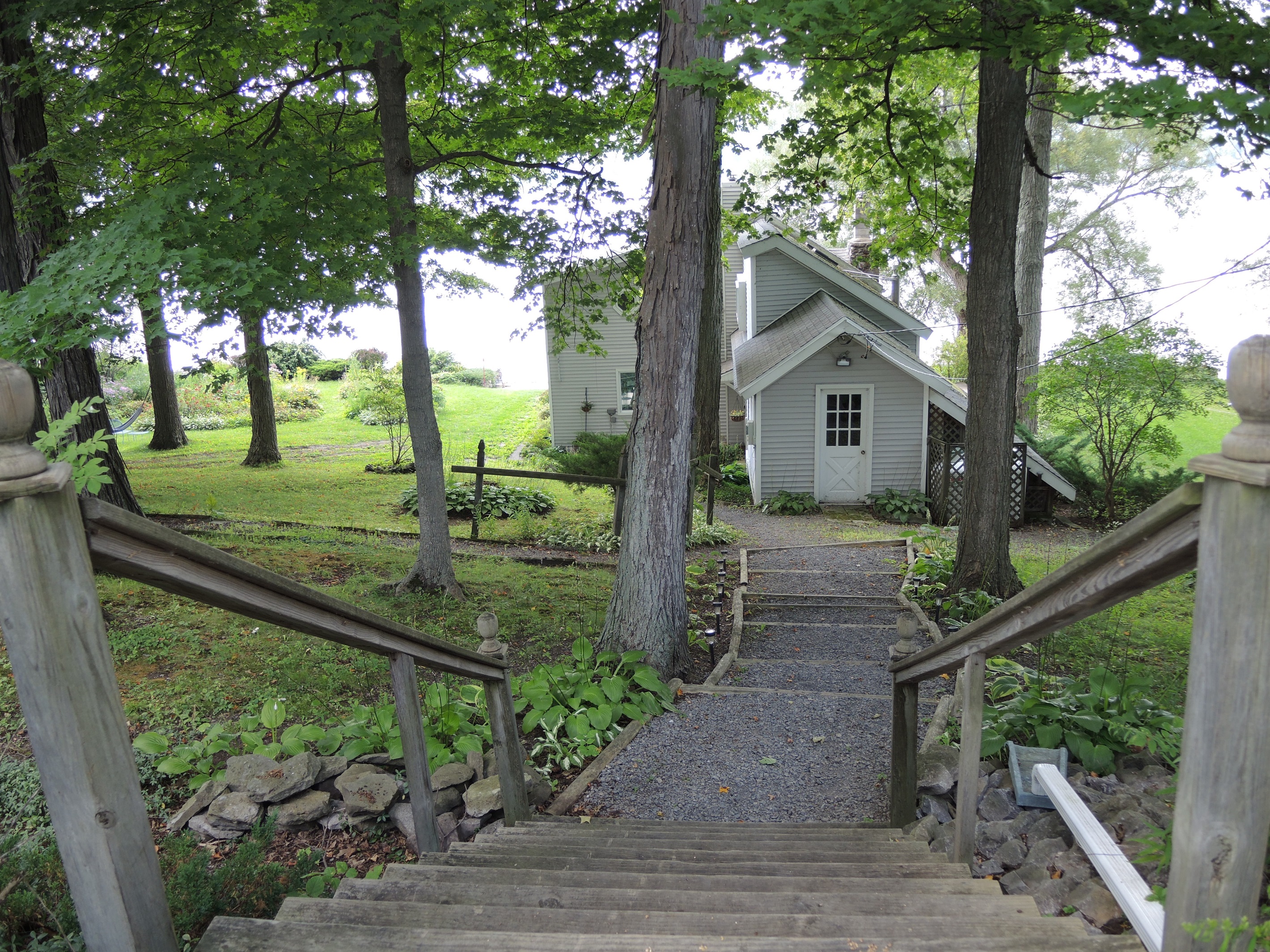 Stairs from parking area