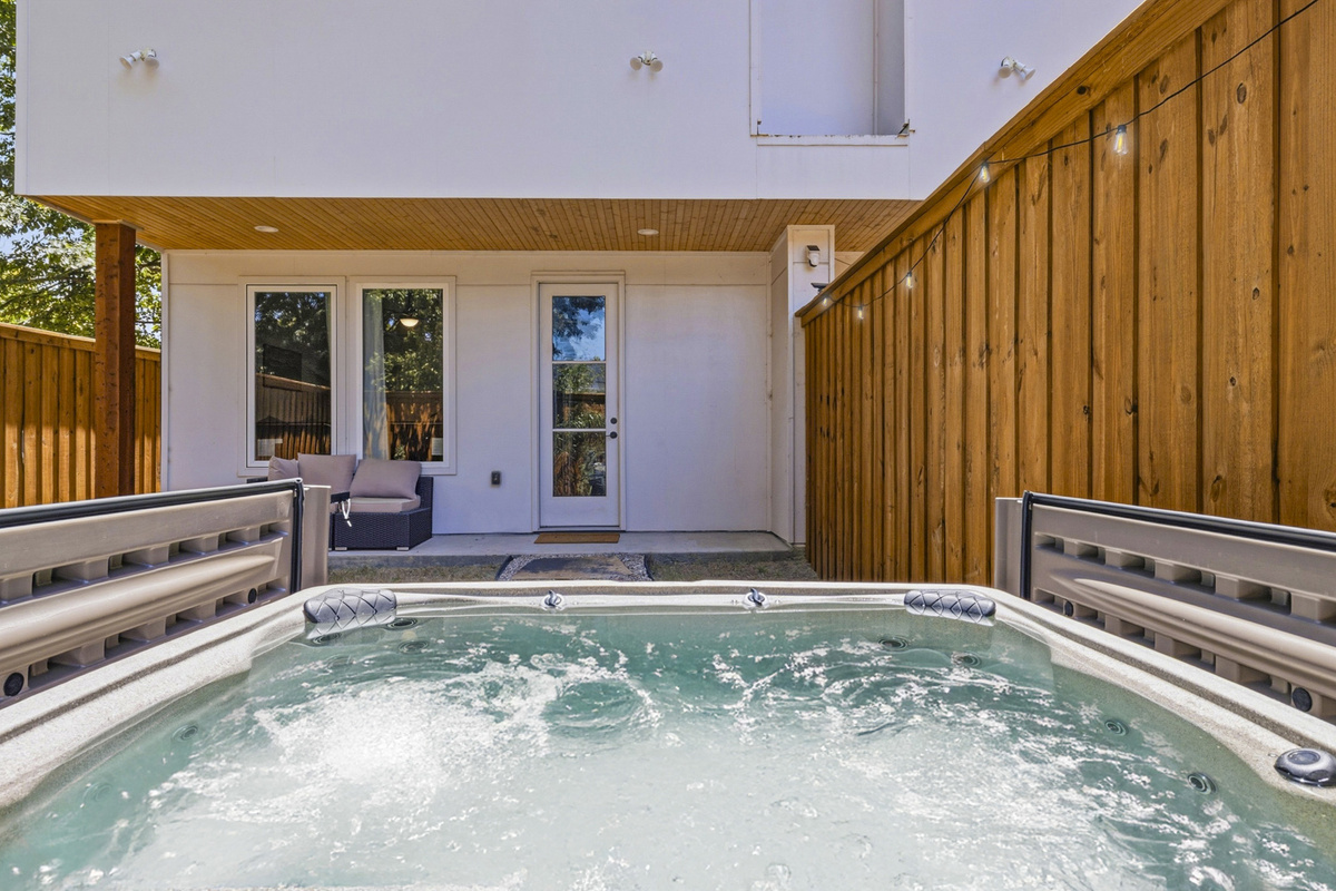 Unwind in your private hot tub, surrounded by serene outdoor beauty!

