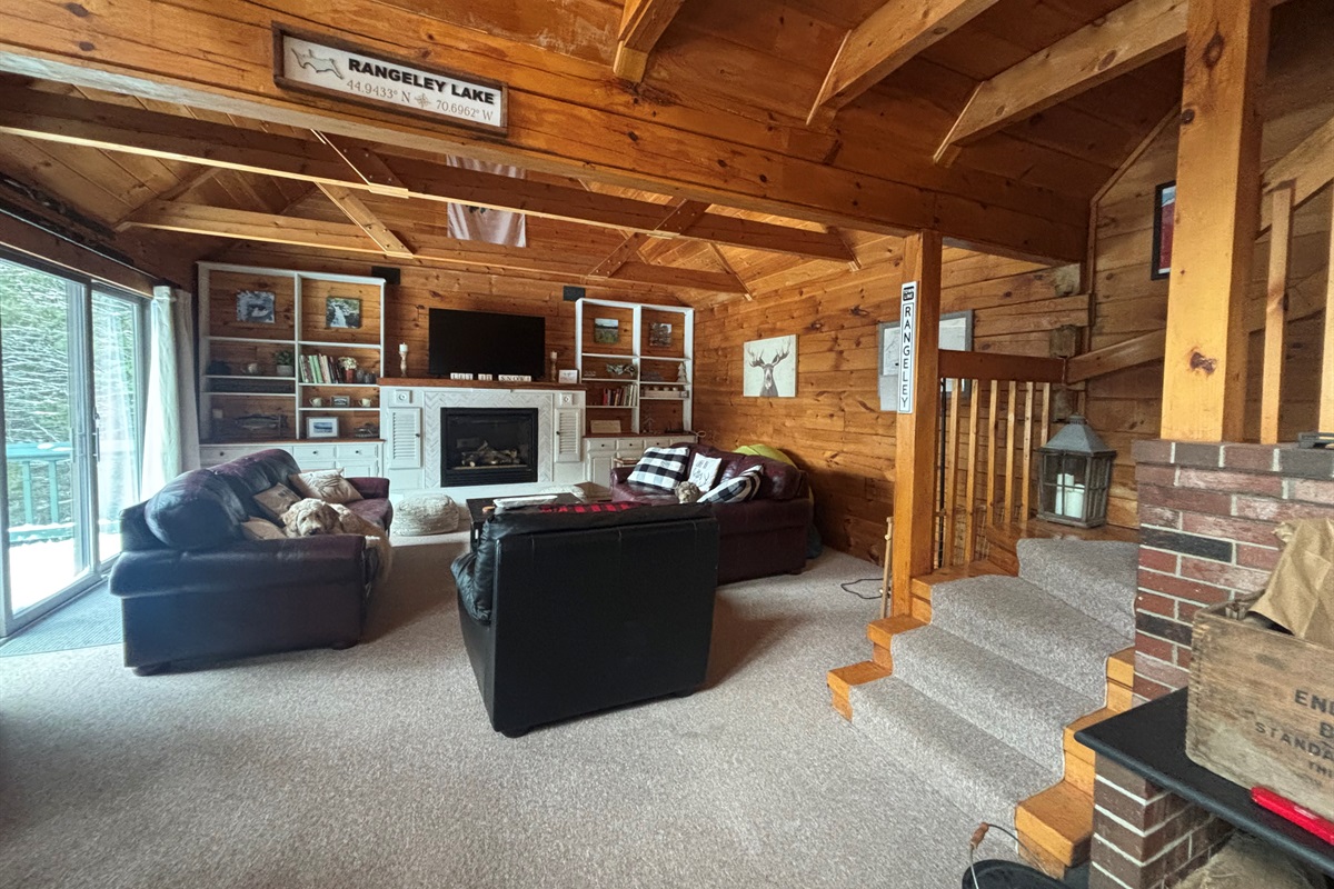 Propane Fireplace in the Cozy Living Room