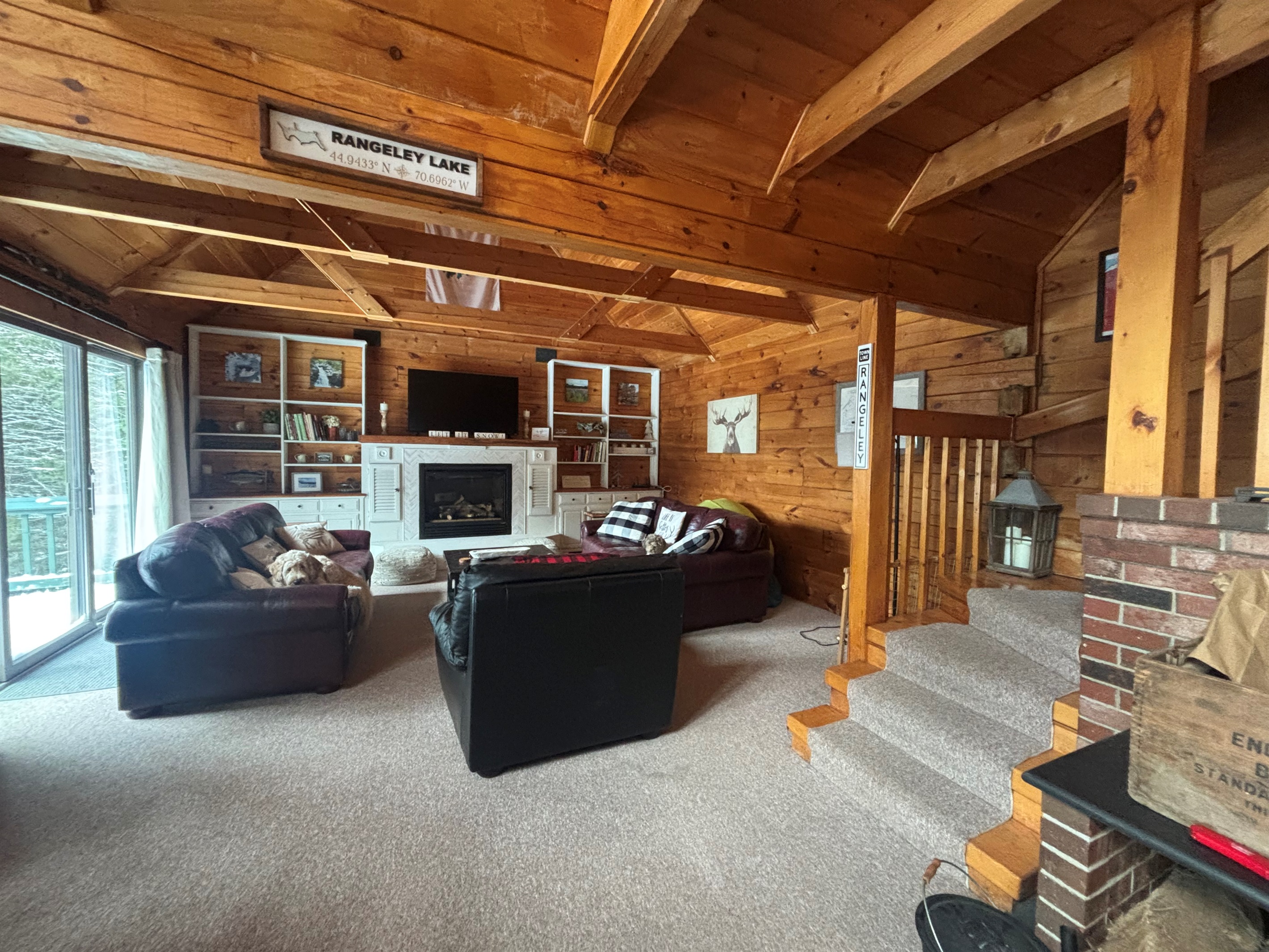 Propane Fireplace in the Cozy Living Room