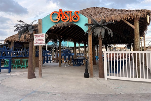 Plenty of outdoor space for a party at the West End Marina.