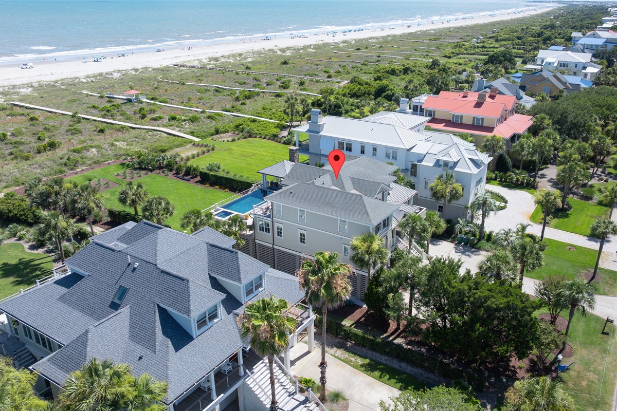 Location on Beach | Beach Shelter | 3708 Palm Blvd | Isle of Palms, SC | IOP Escapes