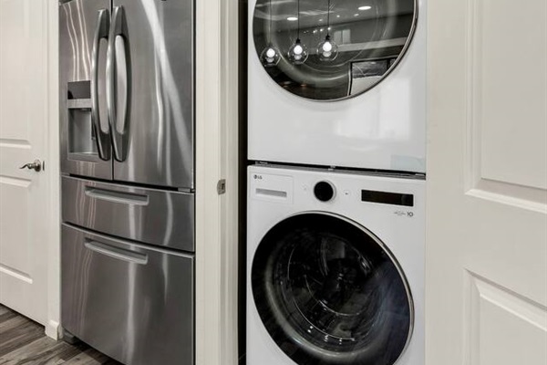 Full sized washer and dryer available for your use. Laundry supplies also provided.
