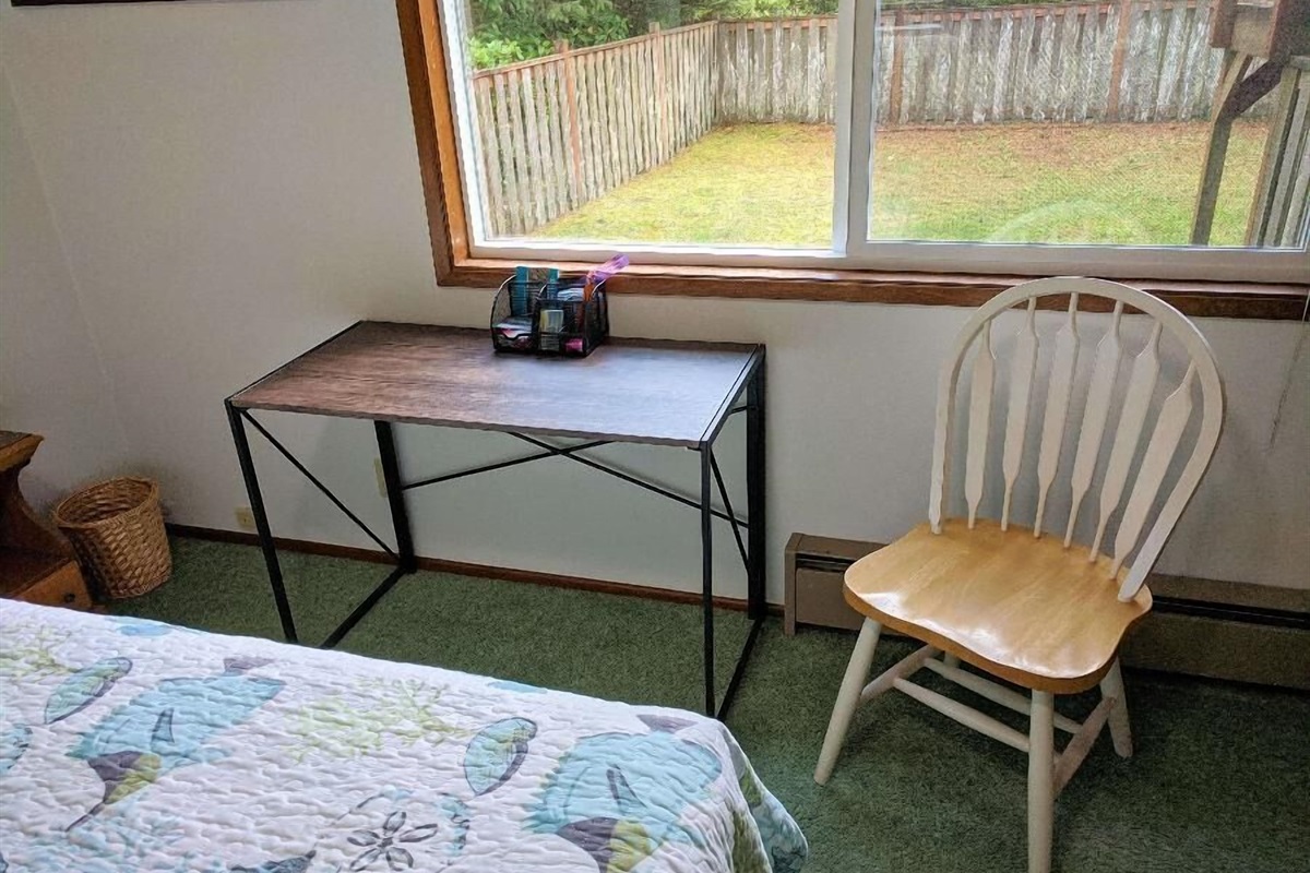 desk in first floor bedroom