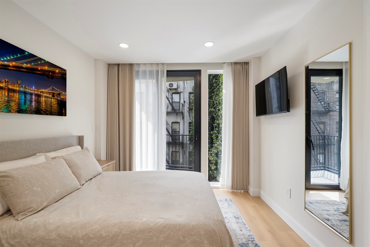 South Bedroom with Double Bed & Desk