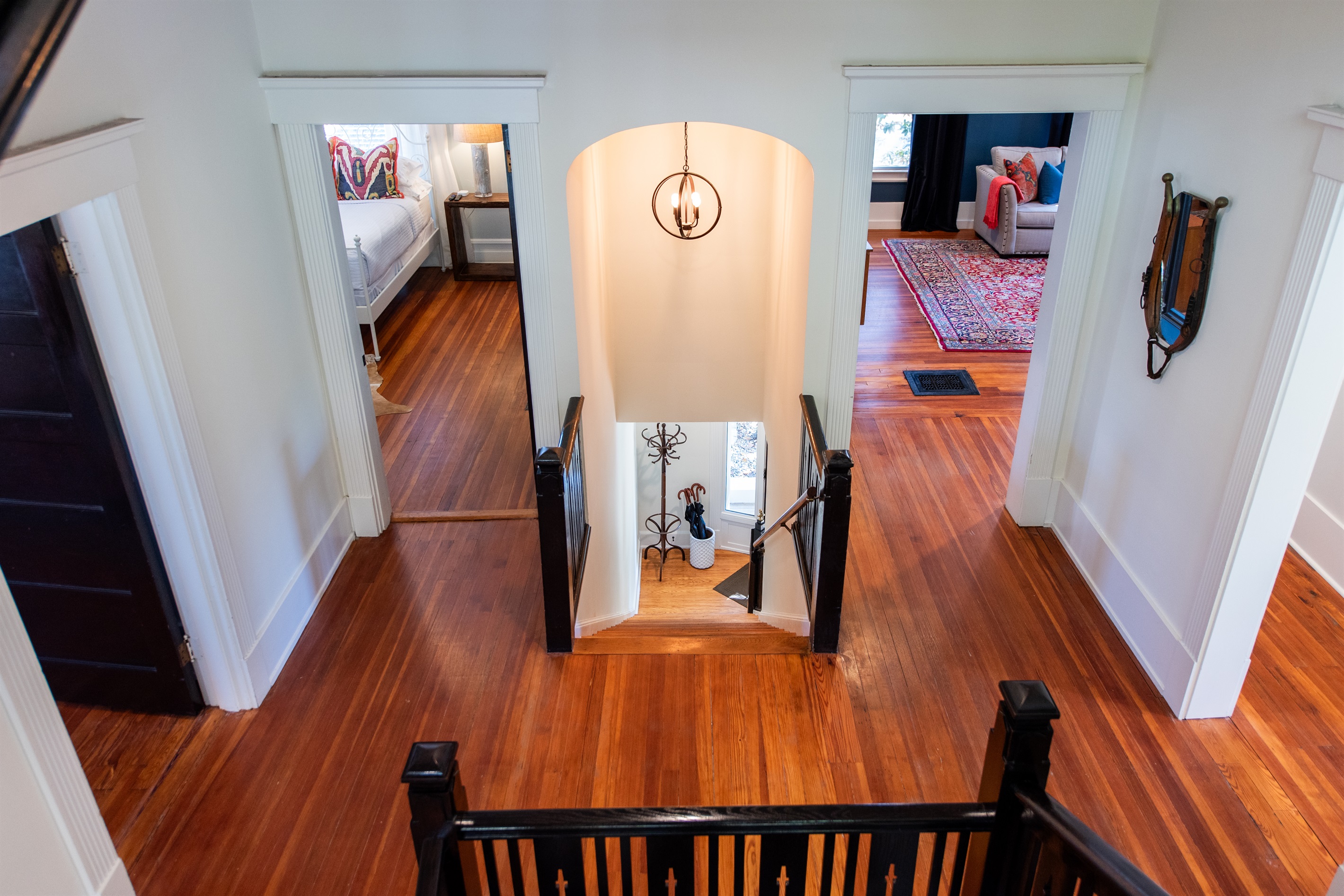 2nd Floor- Bedroom #1 & #2, Living Room #2, Kitchen #2, Dedicated Work Space/Desk.