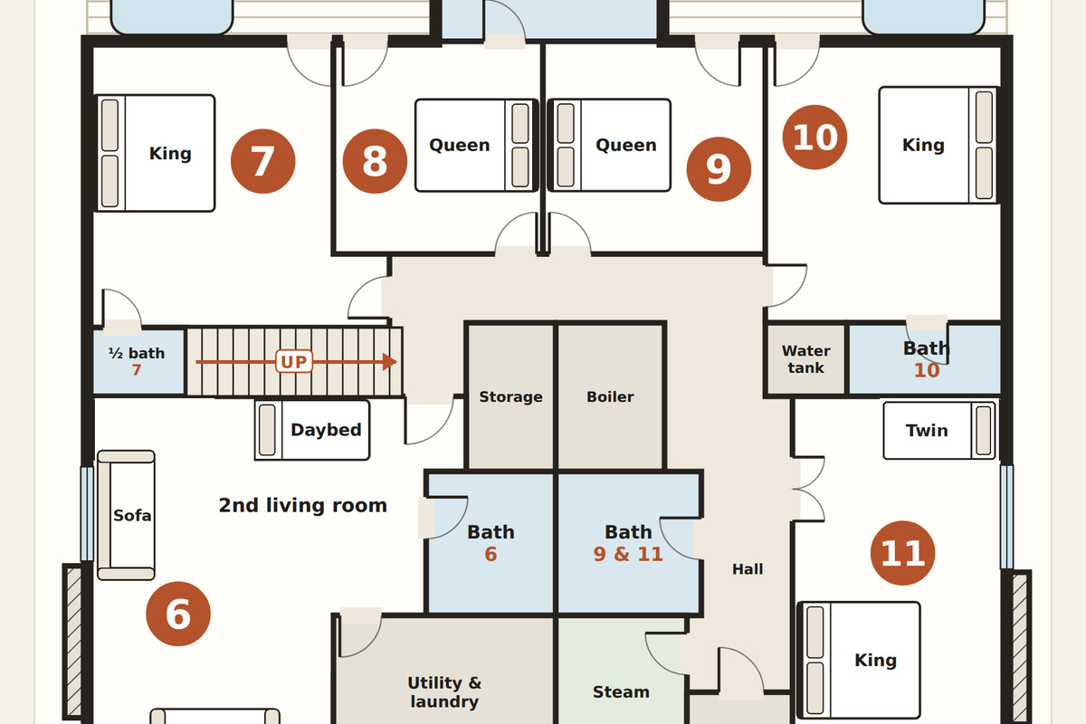 Lower level floor plan