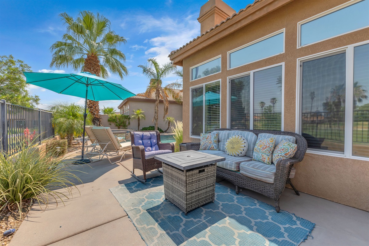 Perfect area for evening gatherings