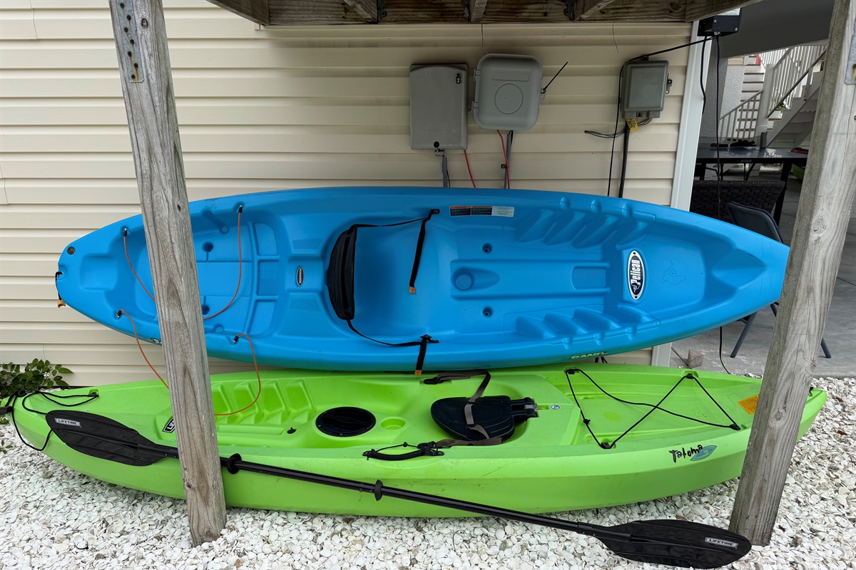 Get out on the Gulf in the two kayaks provided.