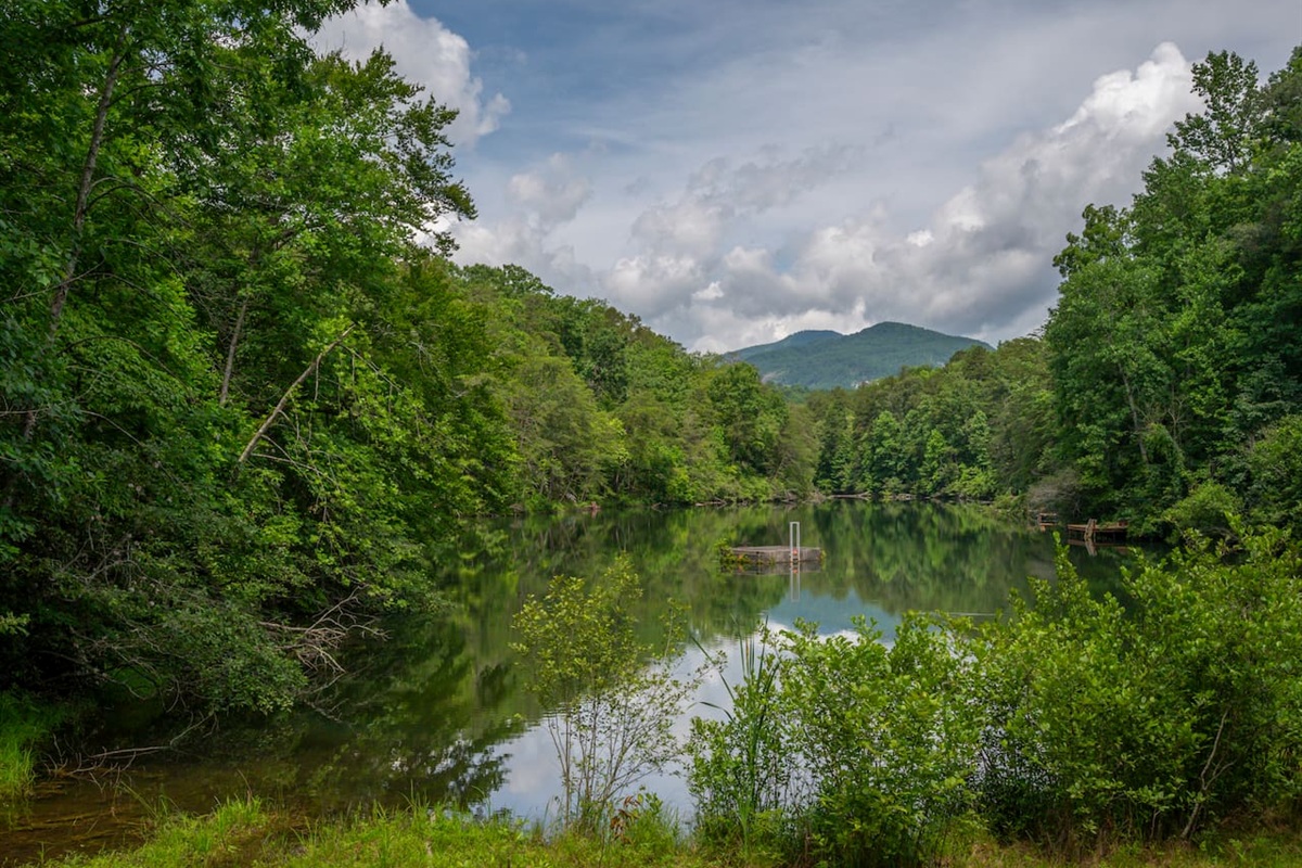 Little mirror lake. private lake #2 where the cabin is located 