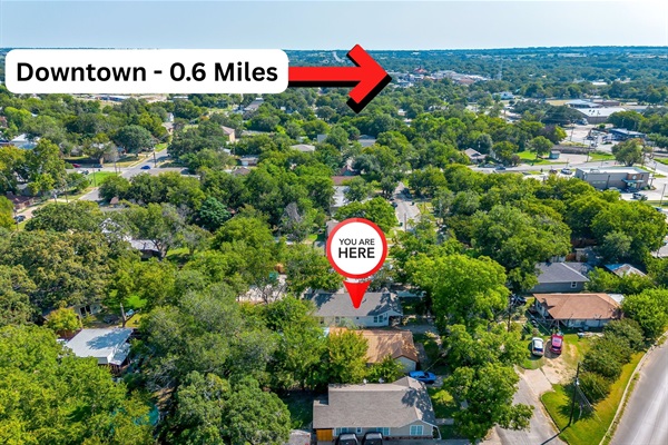 You're only 0.6 miles to the heart of downtown — perfect for exploring shops, eateries, and live events.