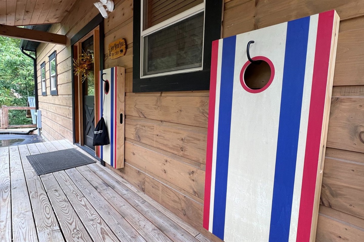 Get a game of cornhole going on the driveway
