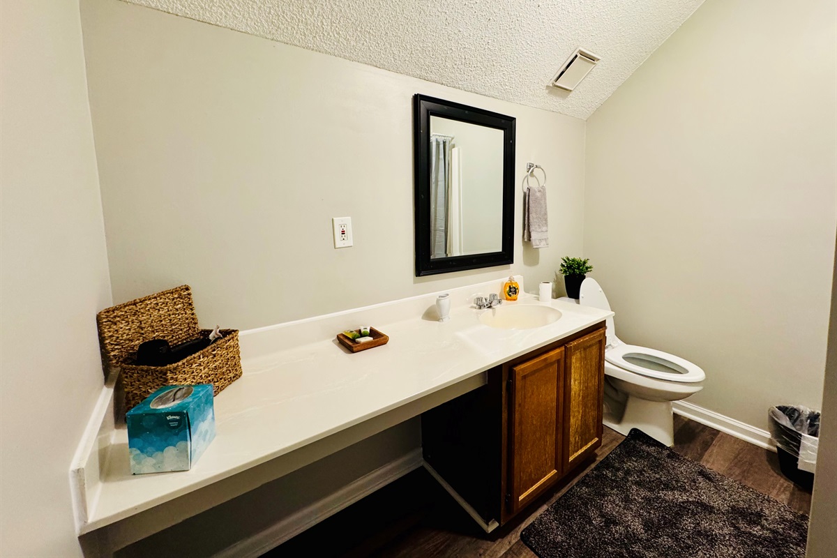 2nd Floor bathroom located in between Bedroom #2 and Bedroom #3. This bathroom features a shower tub combo. 