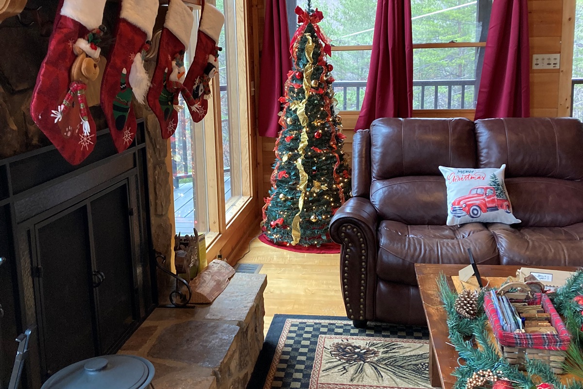 Decorations up right after Thanksgiving!