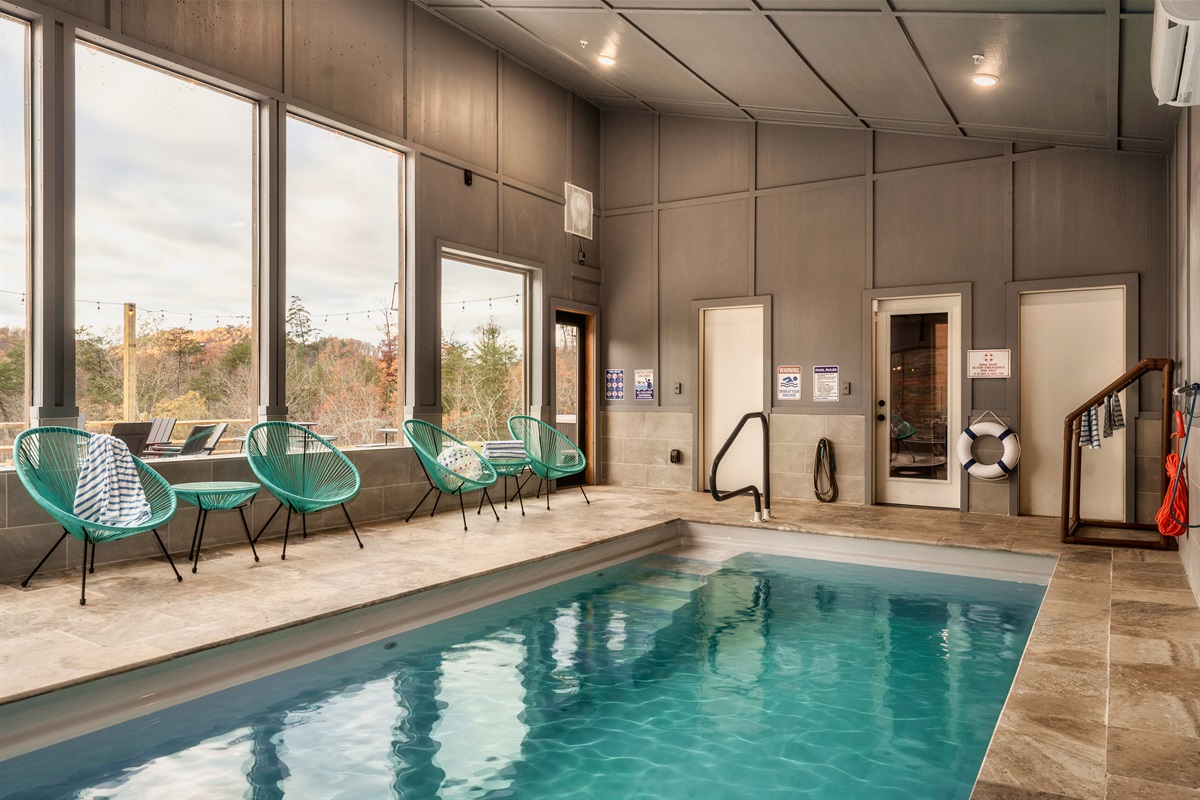 Indoor Heated Pool with Views