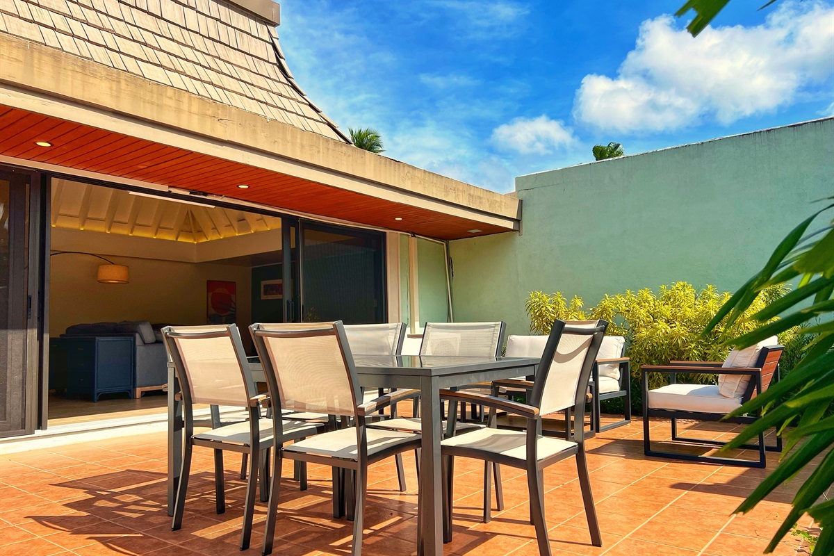 A private, open-air lounge perfect for unwinding after a day of adventure.