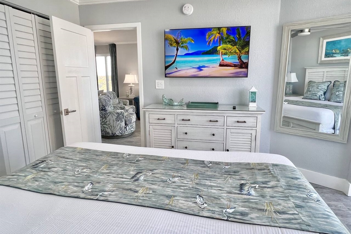 Master Bedroom with 50” Smart TV 