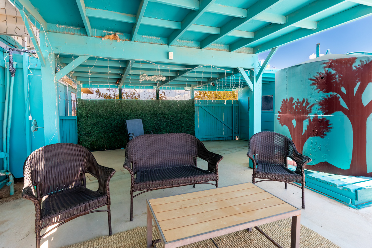 Pool lounging area (shaded)