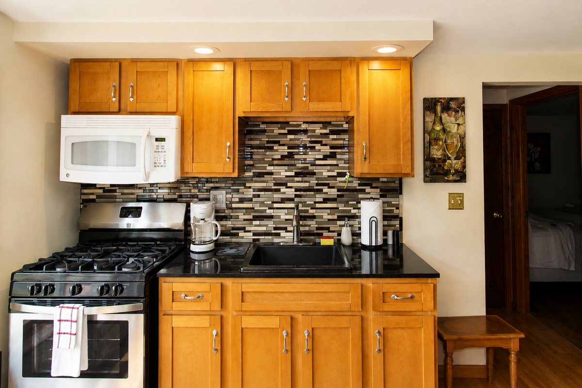 Den wet bar/kitchenette