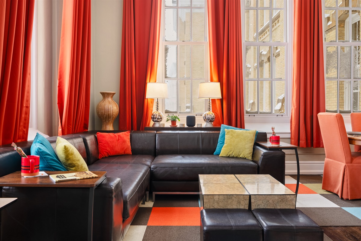 Inviting Living Room with Historic Character