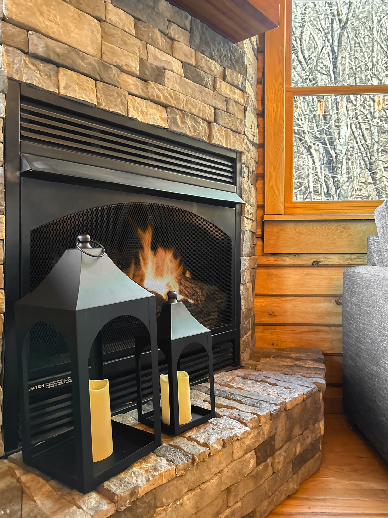 Imagine yourself curled up on a crisp night and this is your view.
