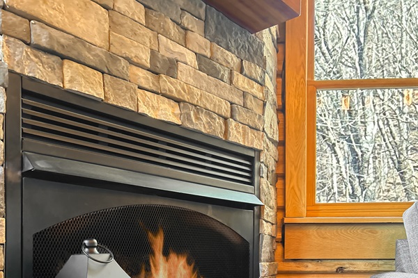 Imagine yourself curled up on a crisp night and this is your view.