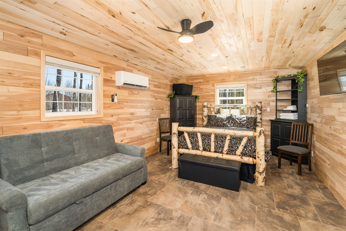 Bed and Living Space