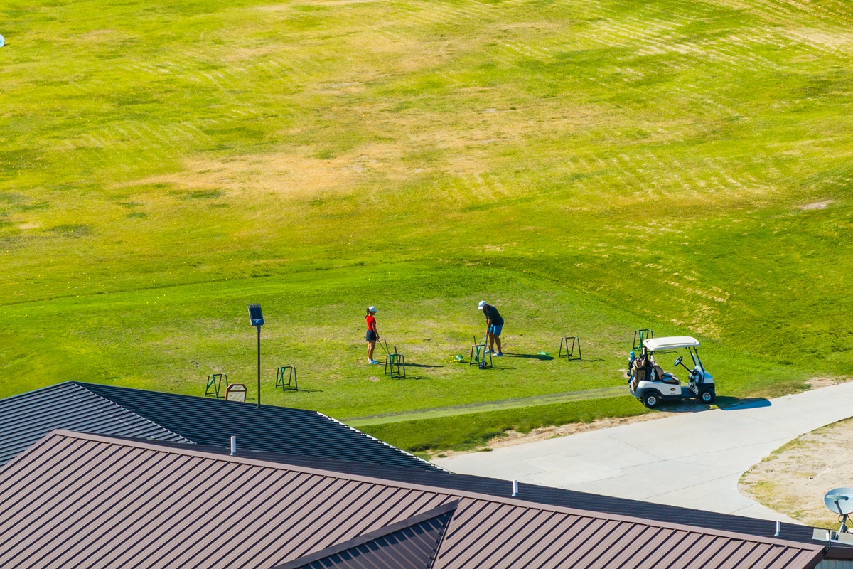 Driving range at the Caddie Shack 