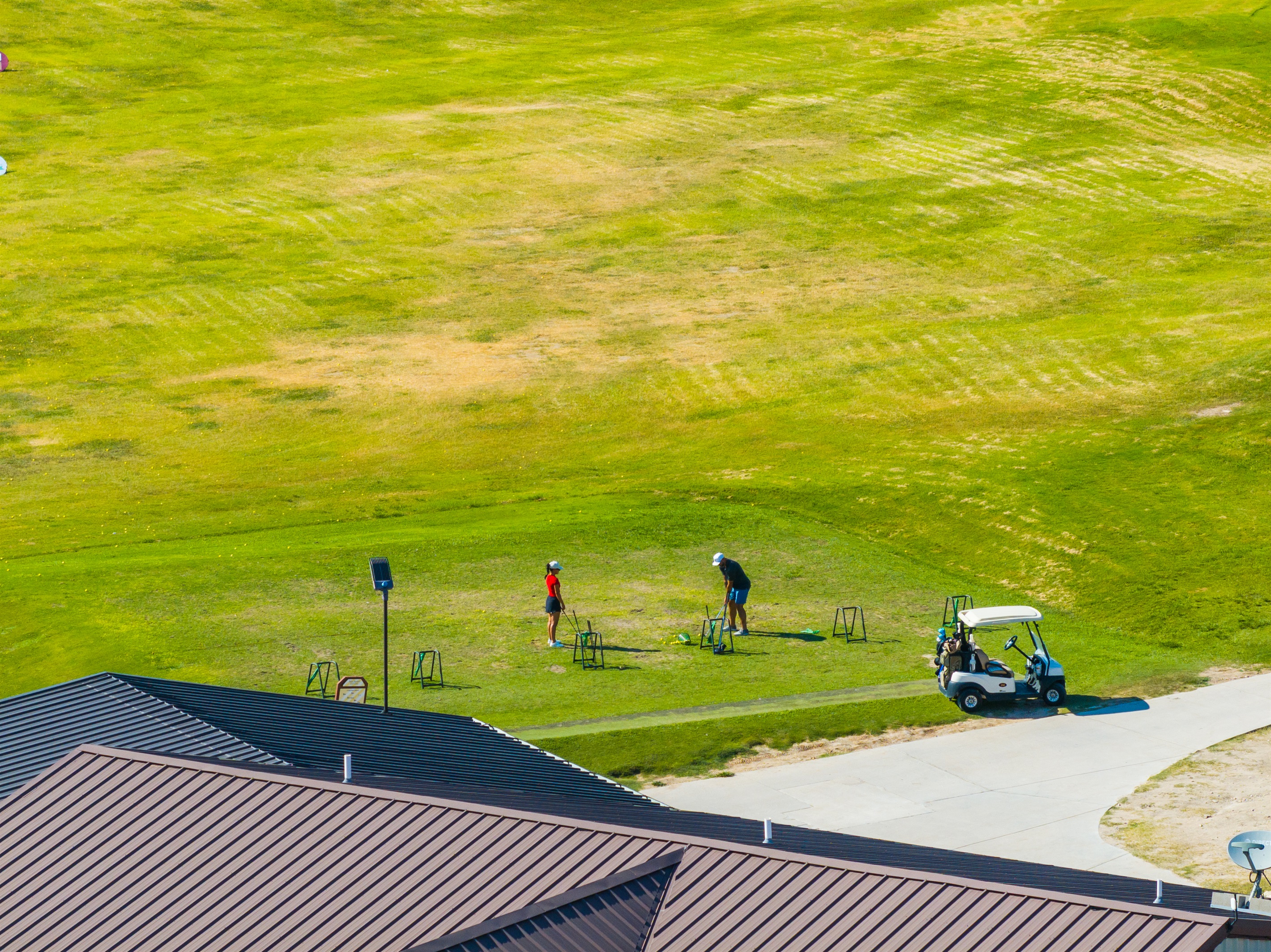 Driving range at the Caddie Shack 