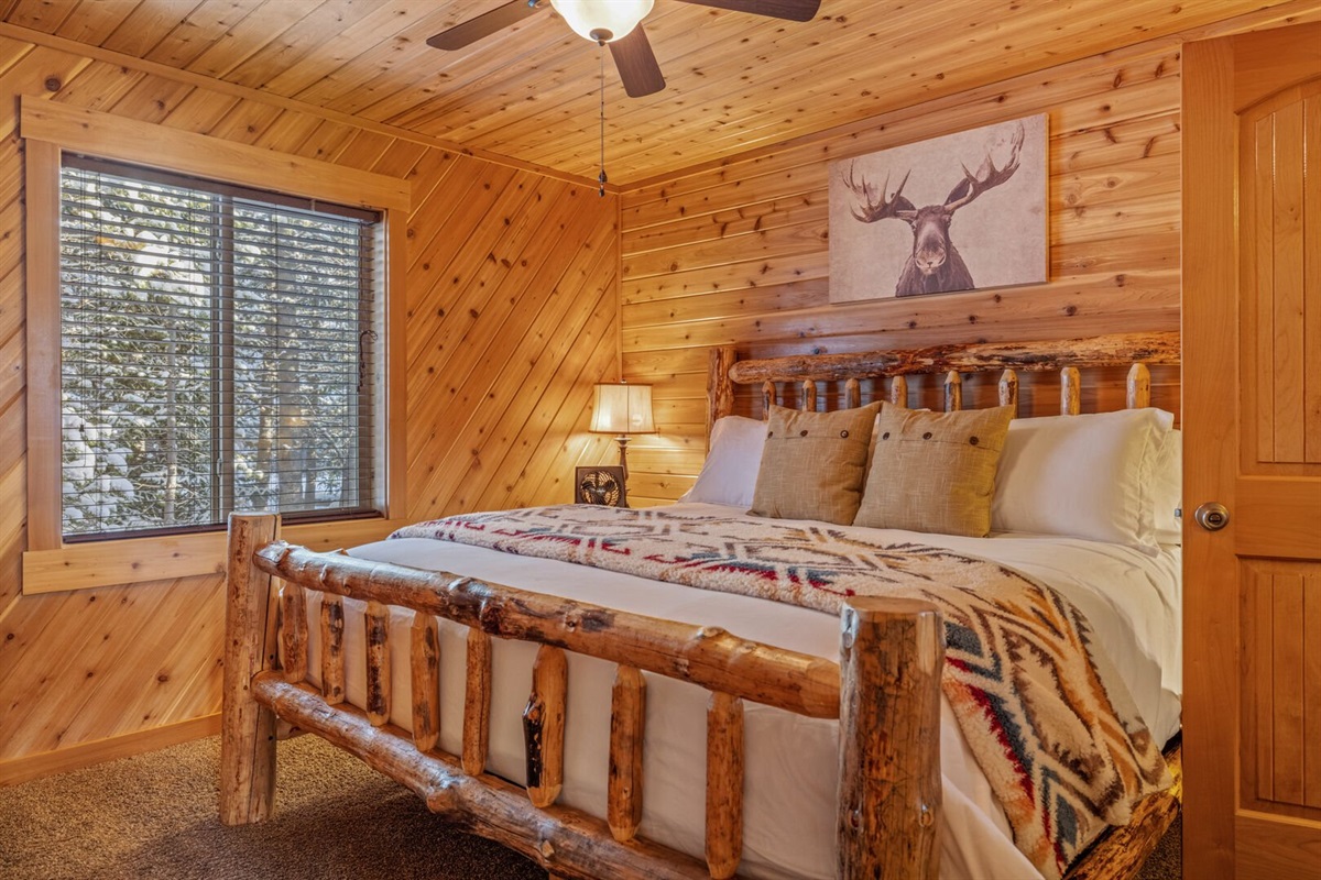 Bedroom #2 w/ king sized bed and private ensuite bathroom