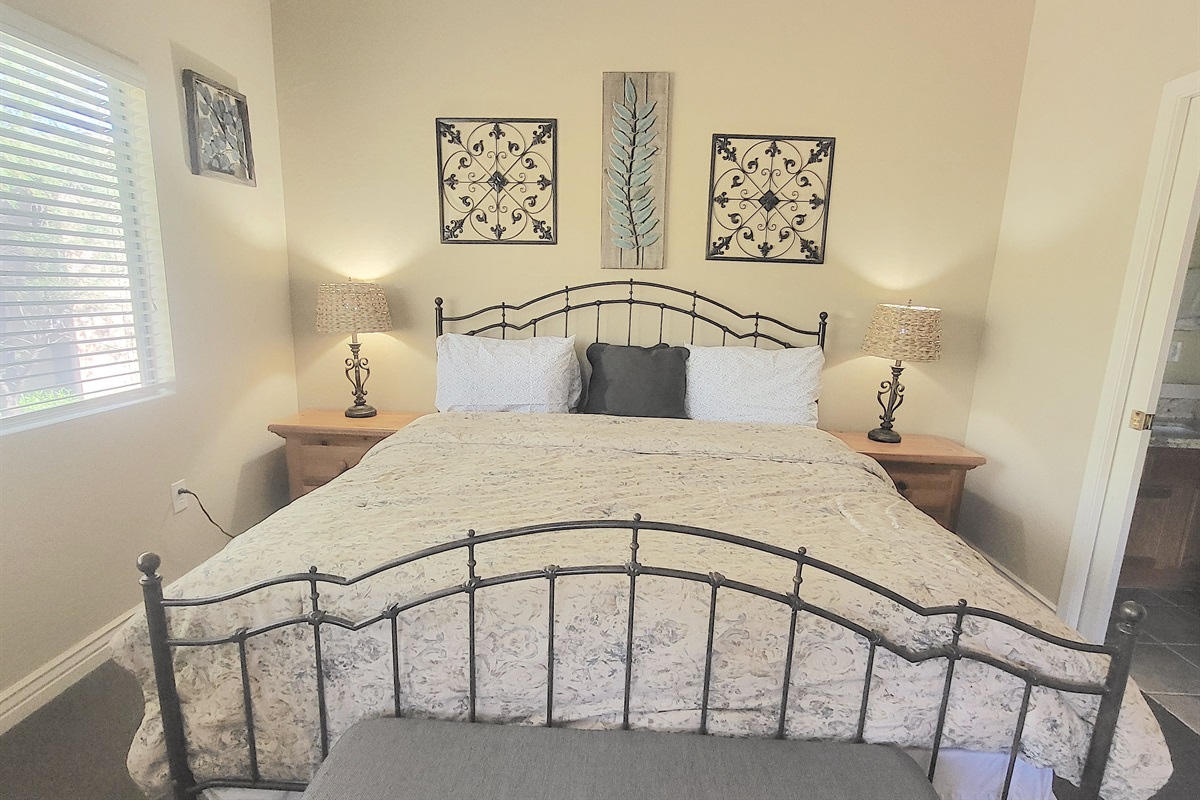 Master bedroom with king bed