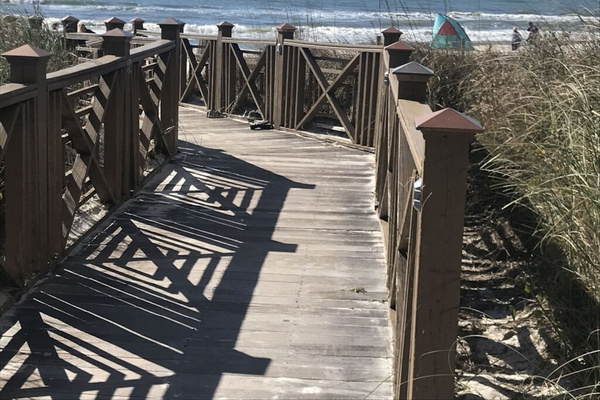 An easy walk to the sand