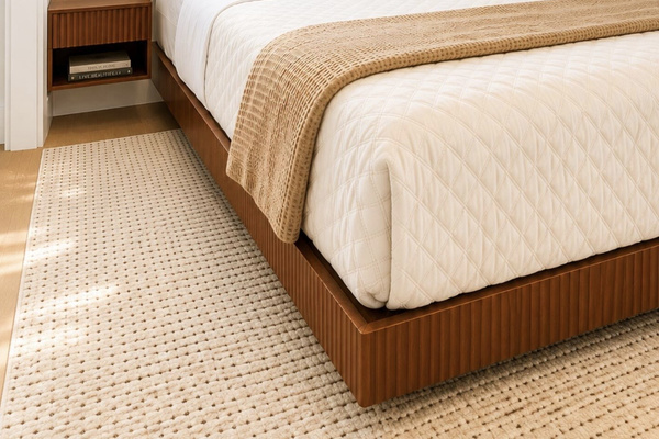 Premium king bed with luxury linens for a restful night's sleep