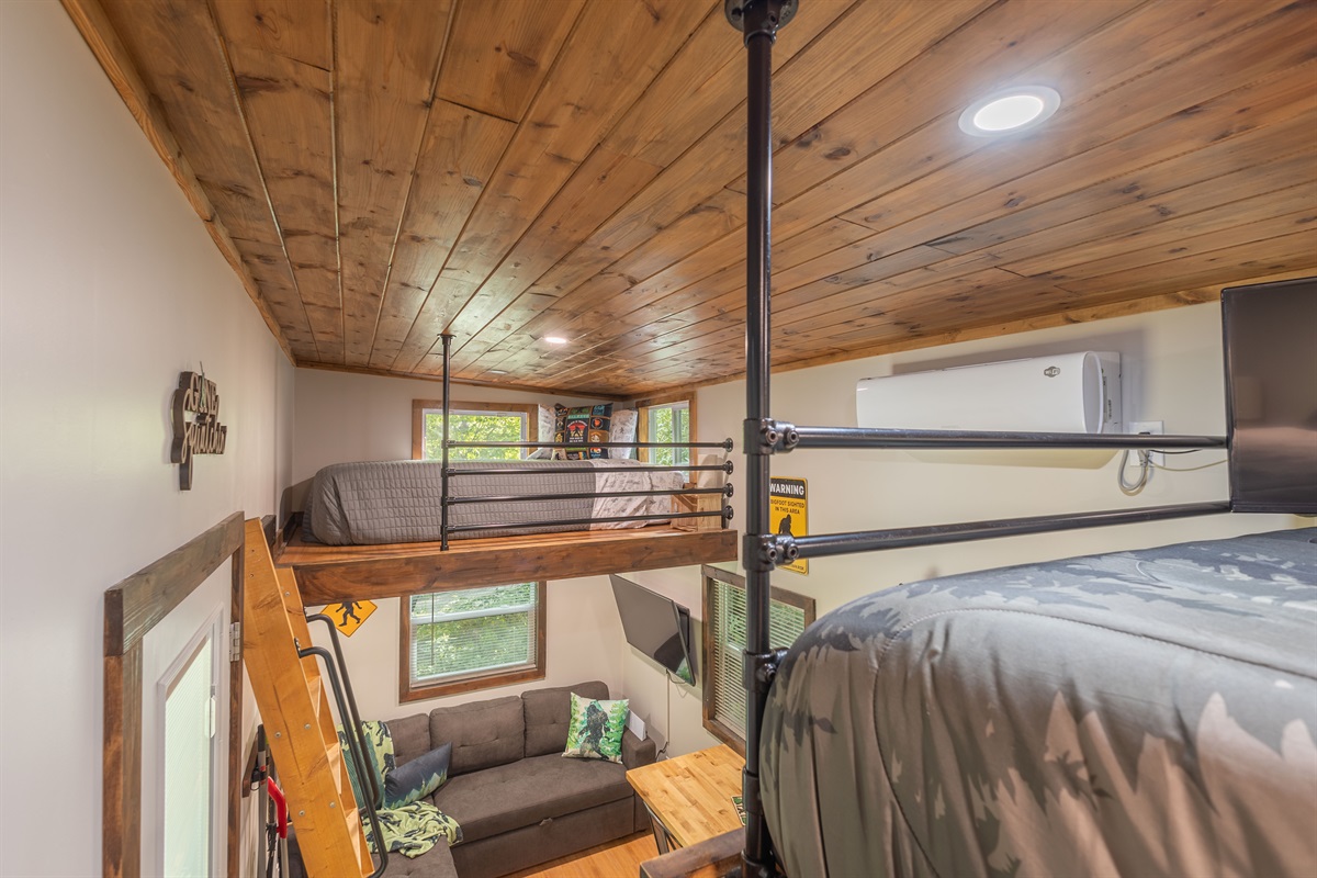 Thoughtfully designed vertical living maximizes space while keeping the bungalow open and inviting.
