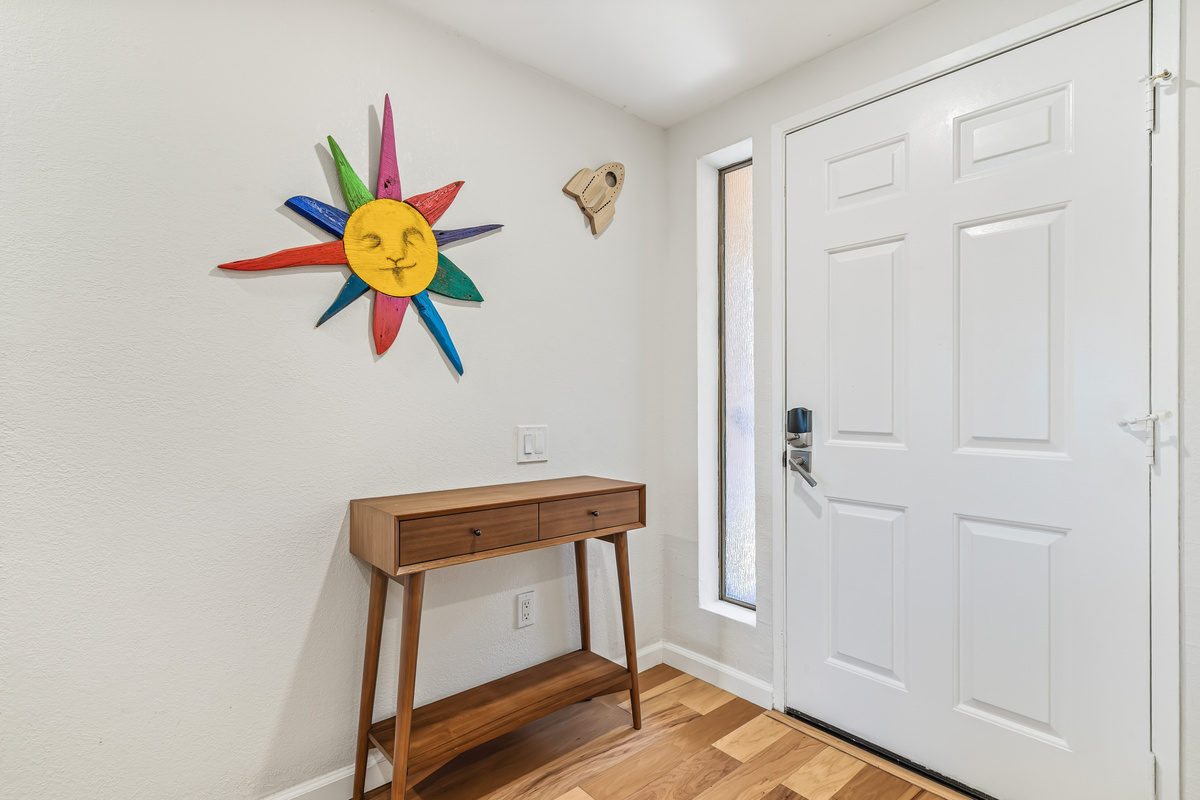 Entry facing front door