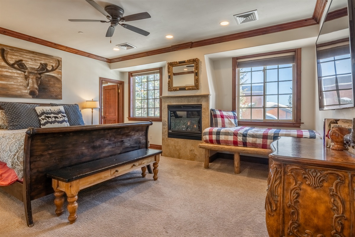 Comfort-forward design with thoughtful lighting and storage for longer stays.