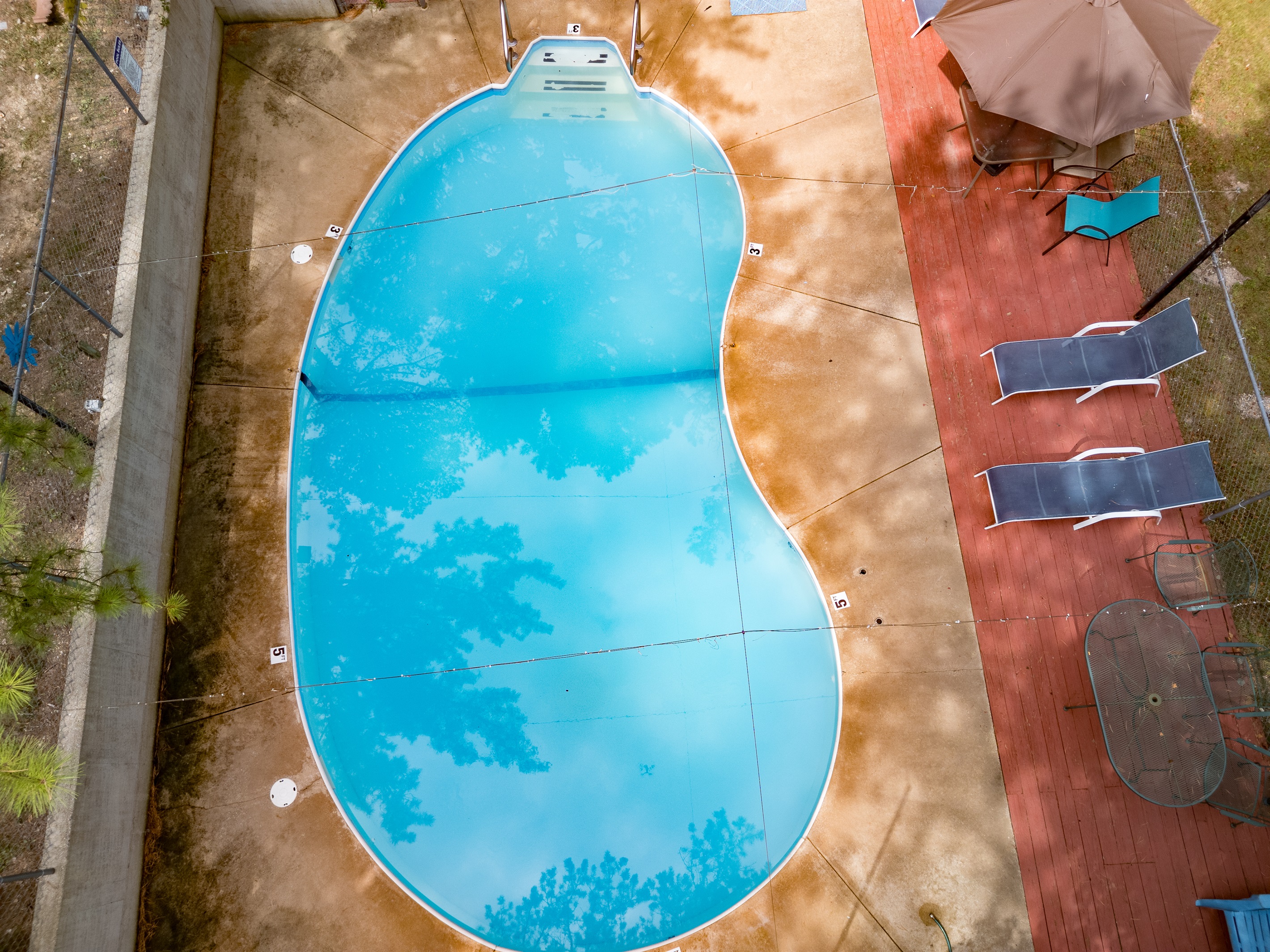 Resort pool open seasonally